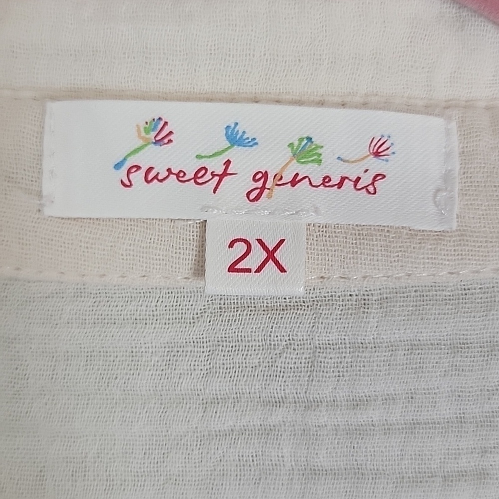Lightweight flowy puff sleeve button front shirt-Sweet Genesis - Picture 6 of 10
